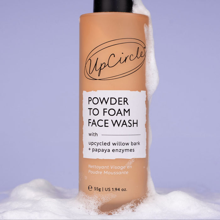 Powder To Foam Face Wash with Upcycled Willow Bark + Papaya Enzymes ...
